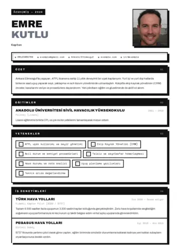 Kaptan Cv Örnekleri cv indir